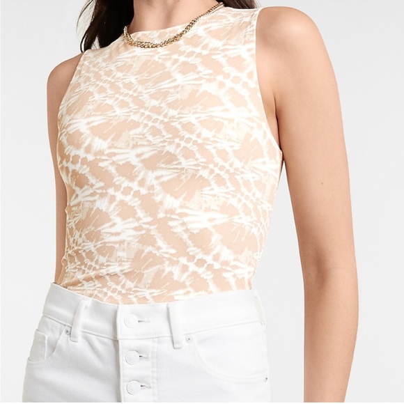Express Tops - express - tie dye nude body contour tank